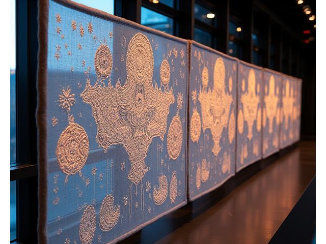 스마트 섬유와 통합된 현대적인 자수 패널