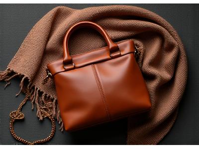 깊이 있는 색감의 가죽 장갑과 울 스카프, 브론즈 주얼리로 구성된 가을/겨울 악세사리